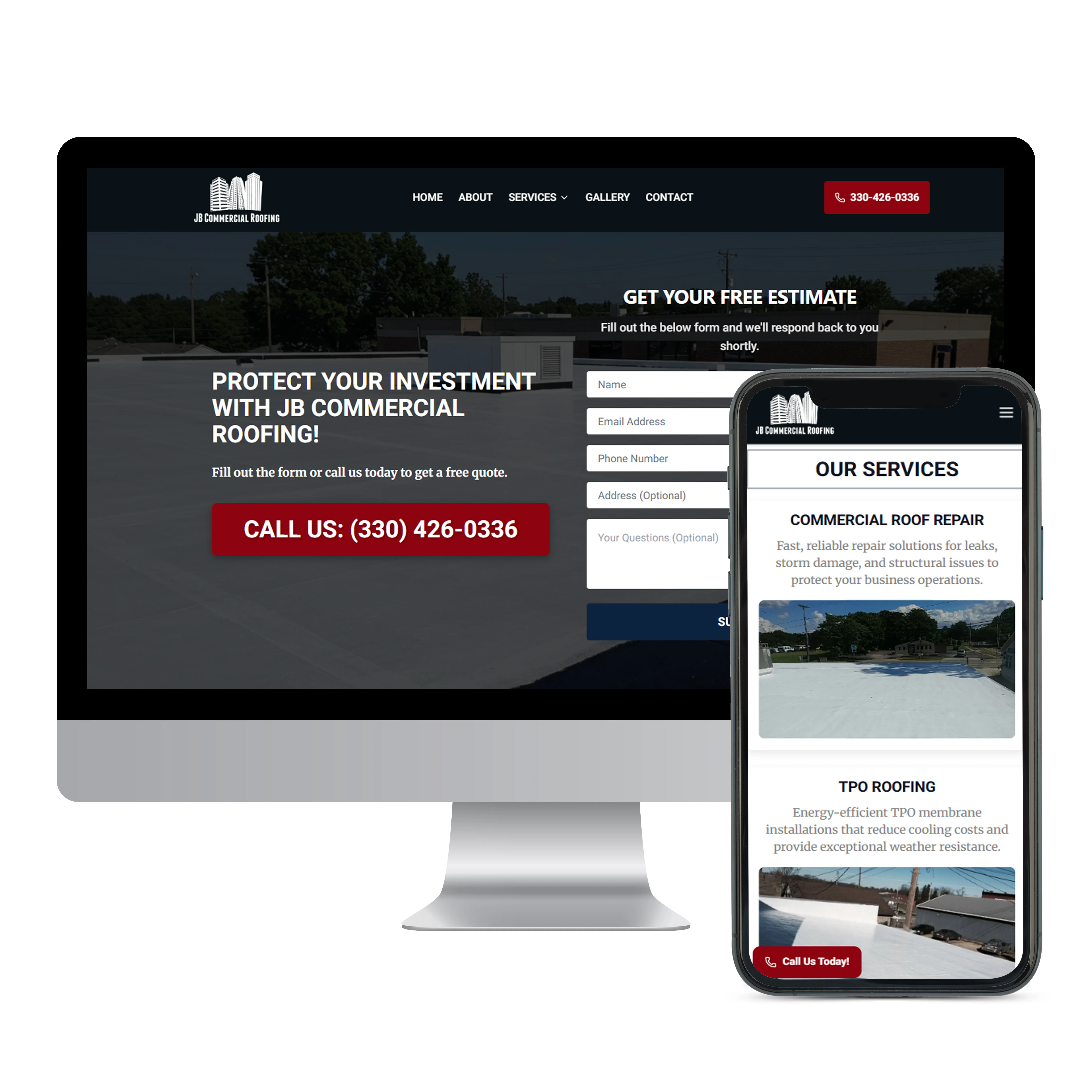 JB Commercial Roofing website preview JB Commercial Roofing website preview - Commercial Roofing Specialists